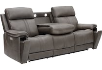 monte smoke power reclining sofa   