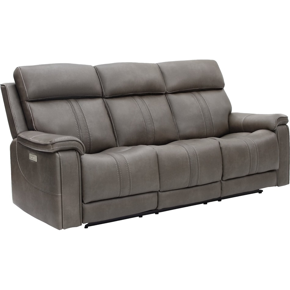 monte smoke power reclining sofa   