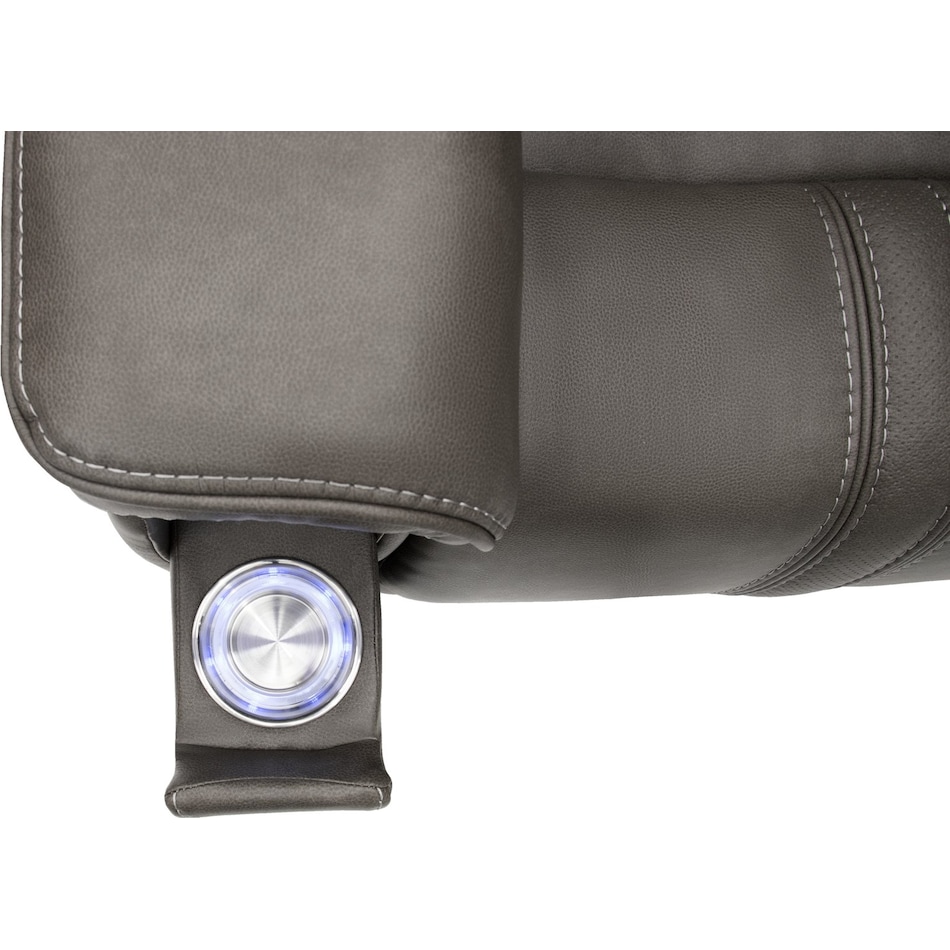 monte smoke power reclining sofa   
