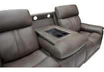 monte smoke power reclining sofa   