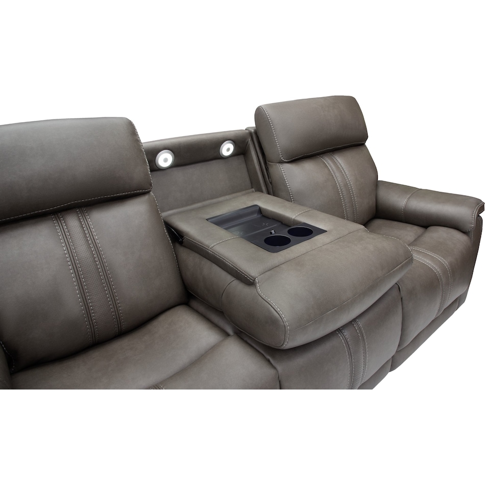 monte smoke power reclining sofa   