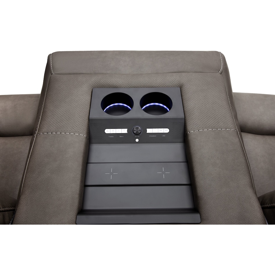 monte smoke power reclining sofa   