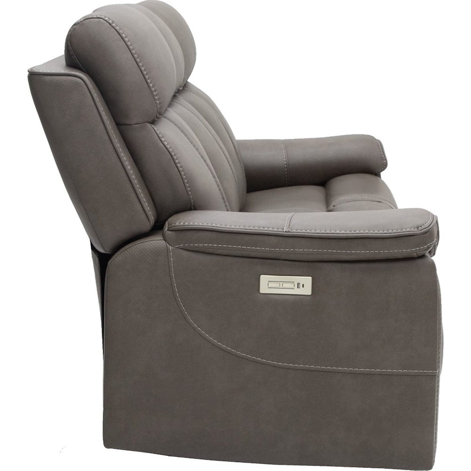 monte smoke power reclining sofa   
