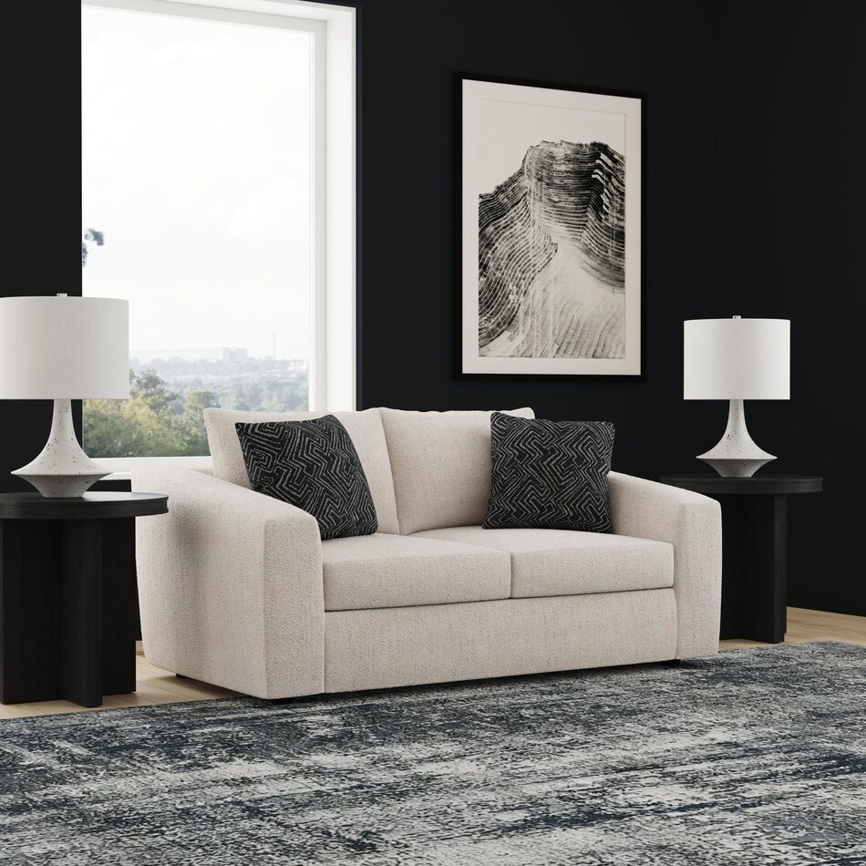 montgomery white loveseat   