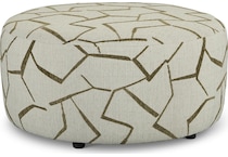 montgomery white ottoman   