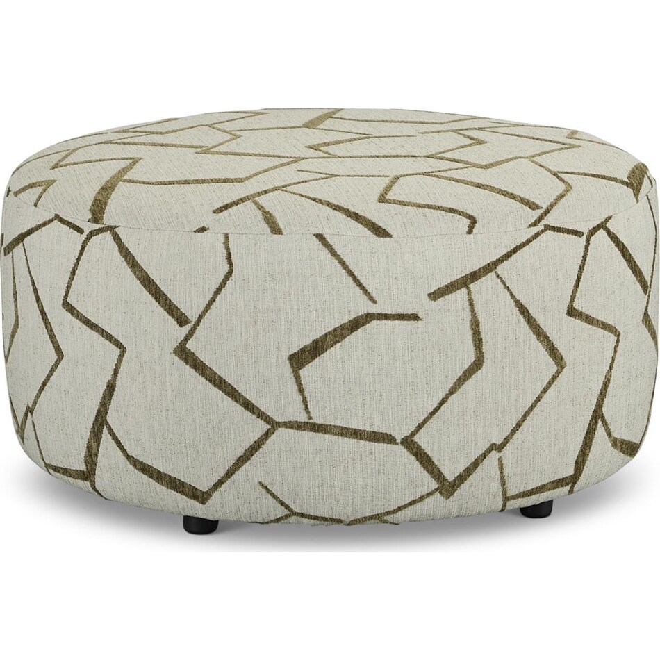 montgomery white ottoman   