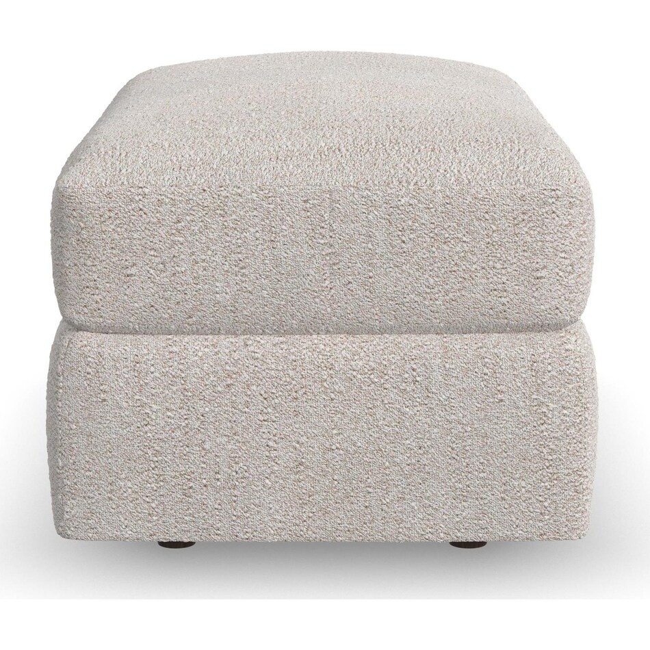 montgomery white ottoman   