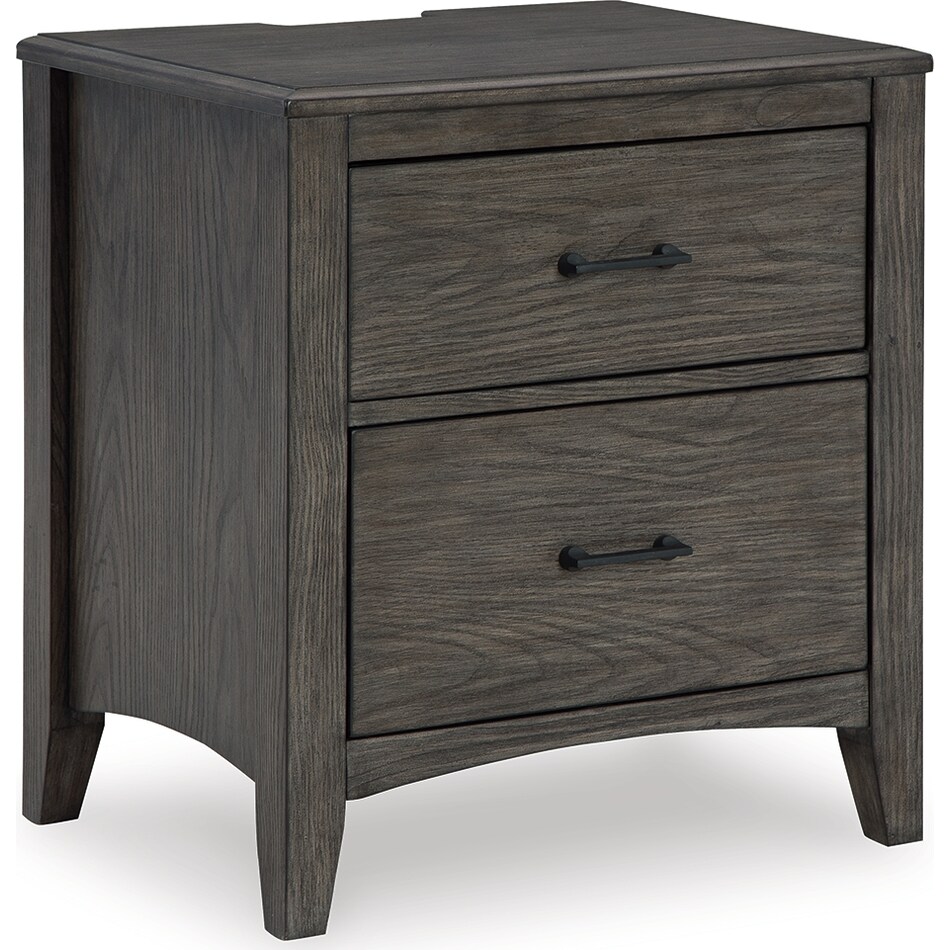 montillan grayish brown nightstand   