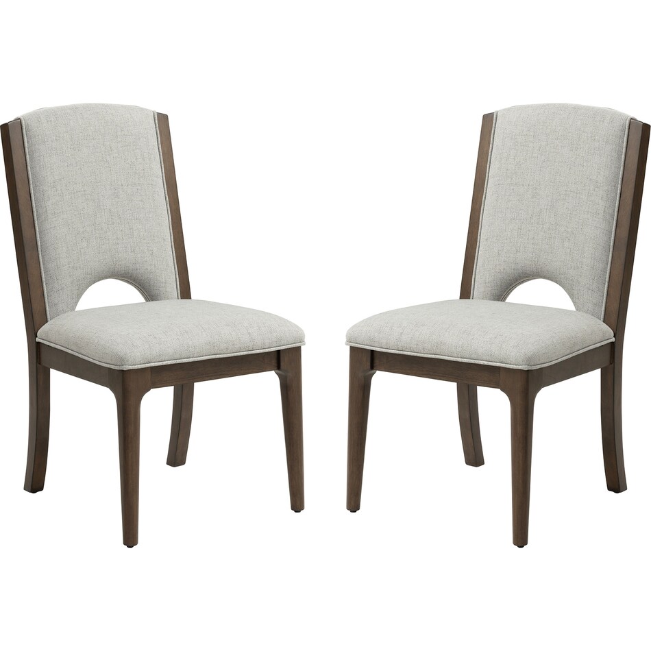 montrose brown white side chair   