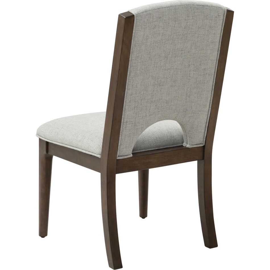 montrose brown white side chair   
