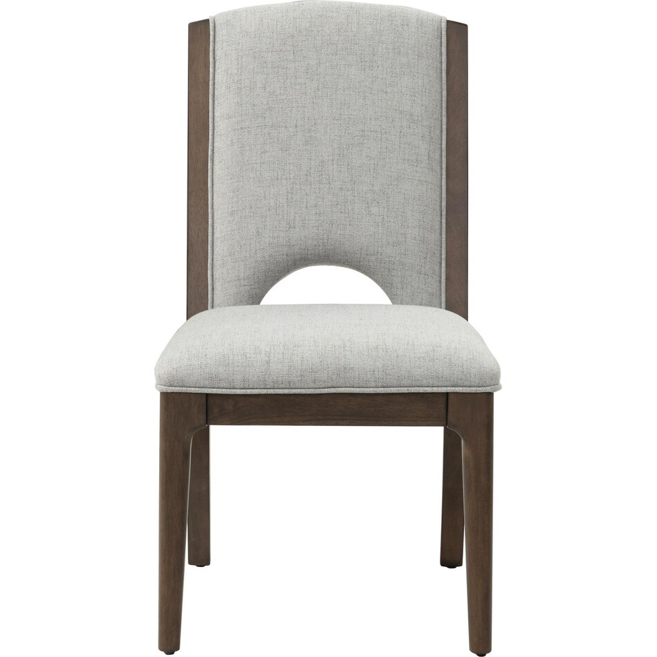 montrose brown white side chair   
