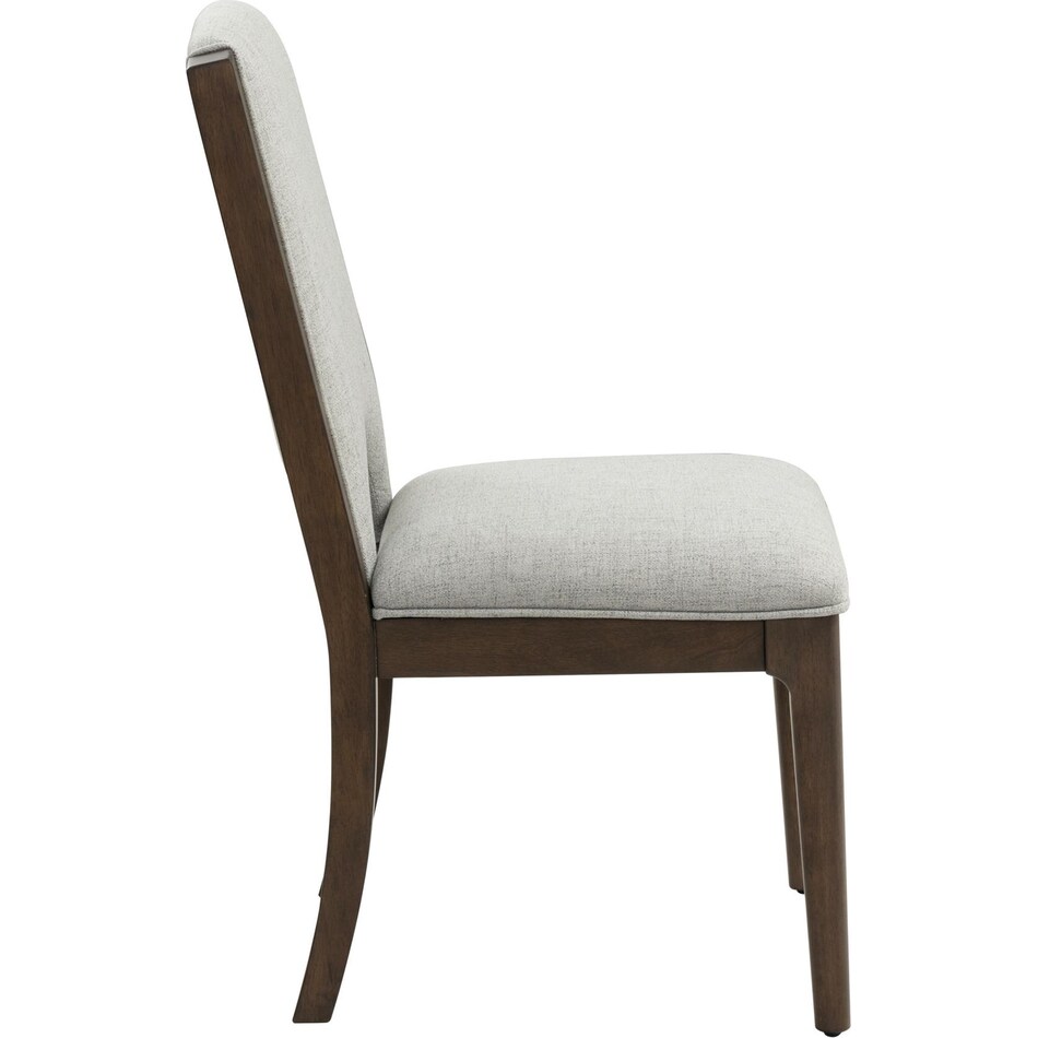 montrose brown white side chair   