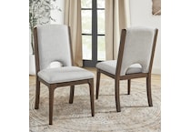 montrose brown white side chair   