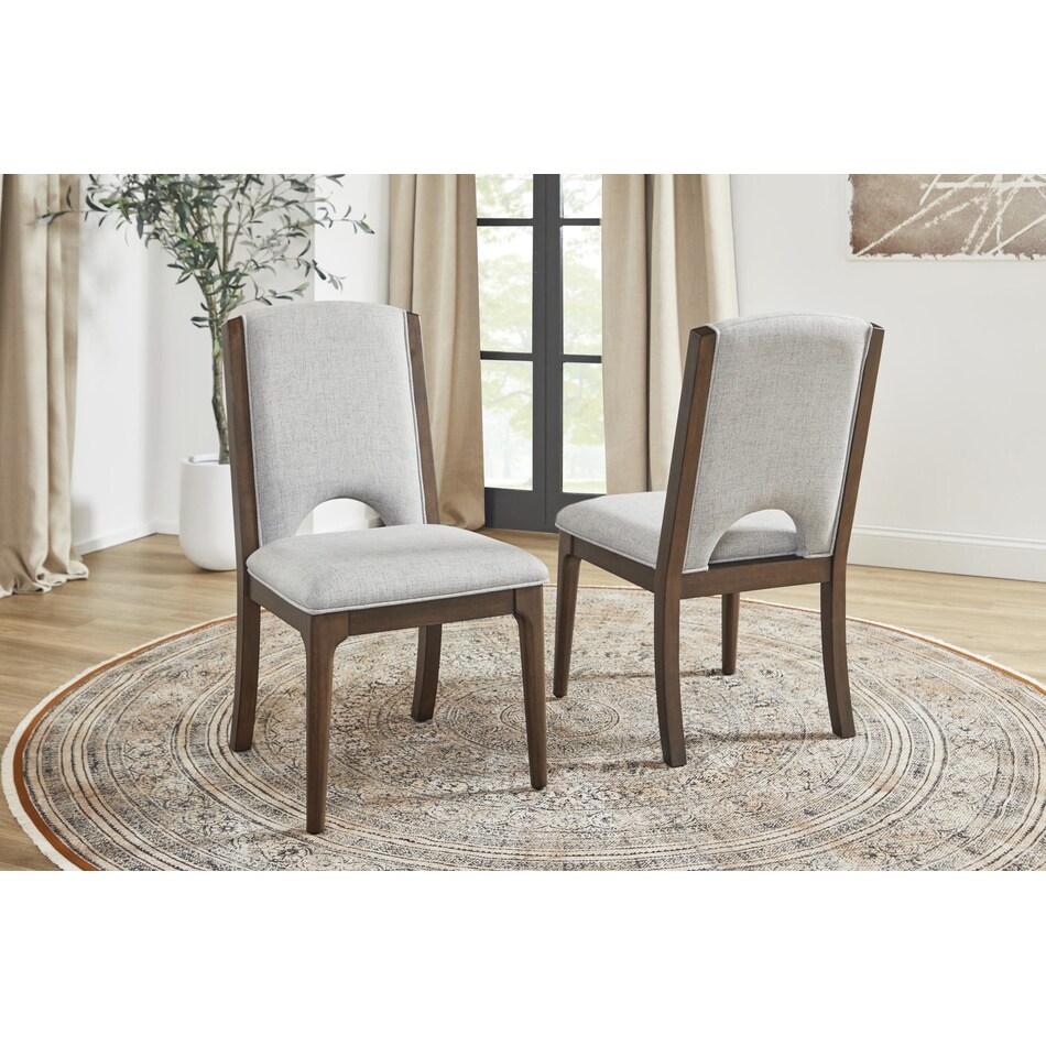 montrose brown white side chair   