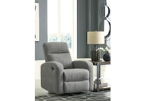 moreau place grey recliner   