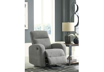 moreau place grey recliner   