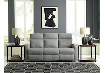 moreau place grey reclining sofa   