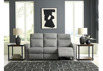 moreau place grey reclining sofa   