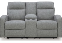 moreau place sterling reclining console loveseat   
