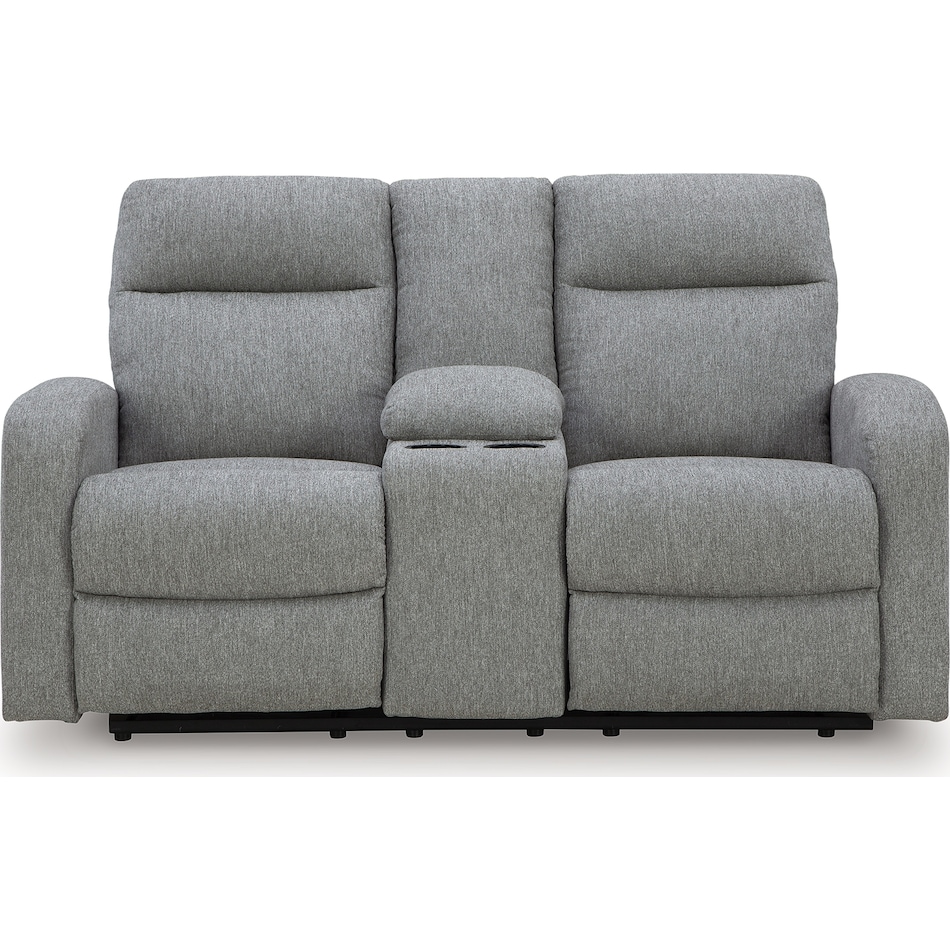 moreau place sterling reclining console loveseat   