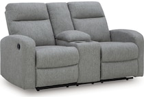 moreau place sterling reclining console loveseat   