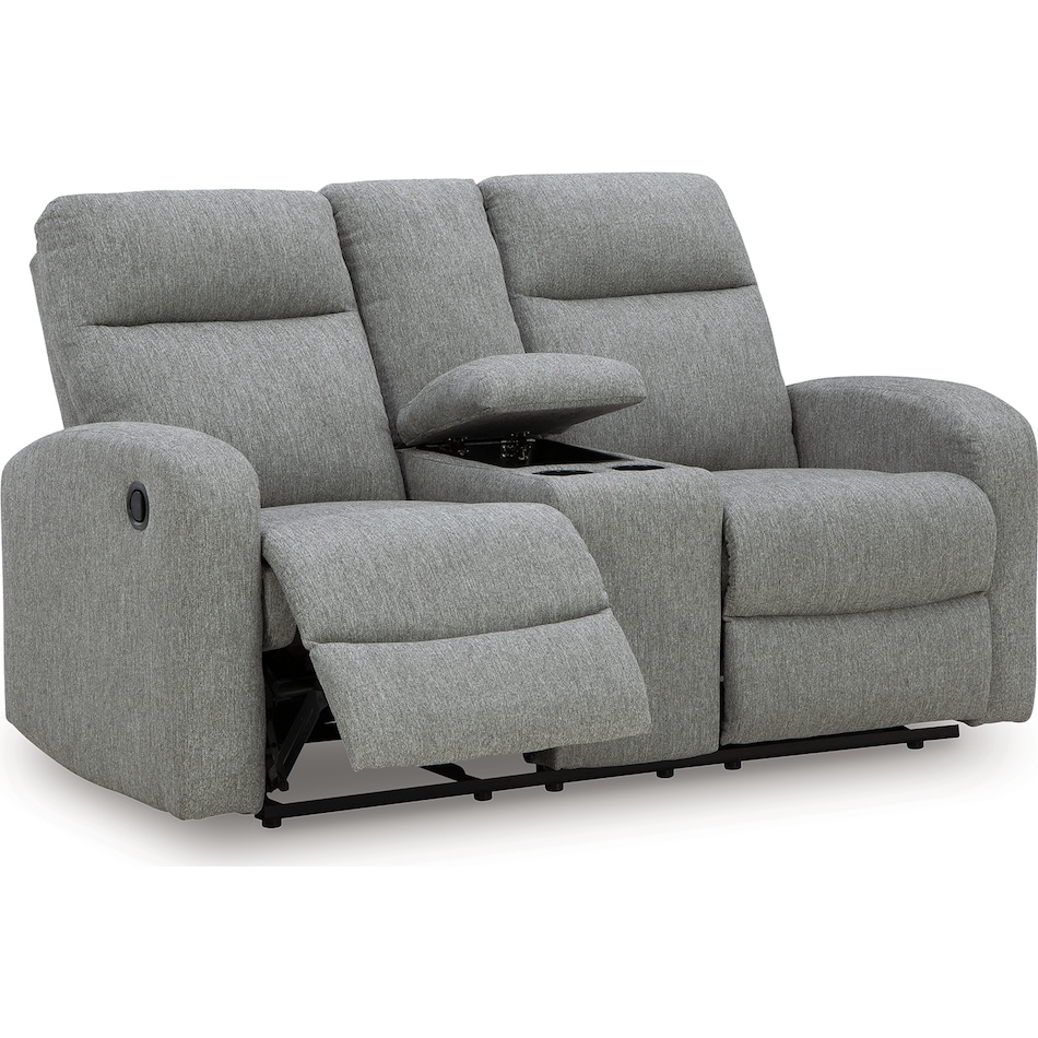 moreau place sterling reclining console loveseat   