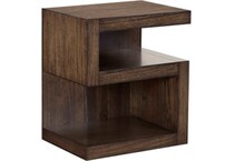 moreno brown dark nightstand   