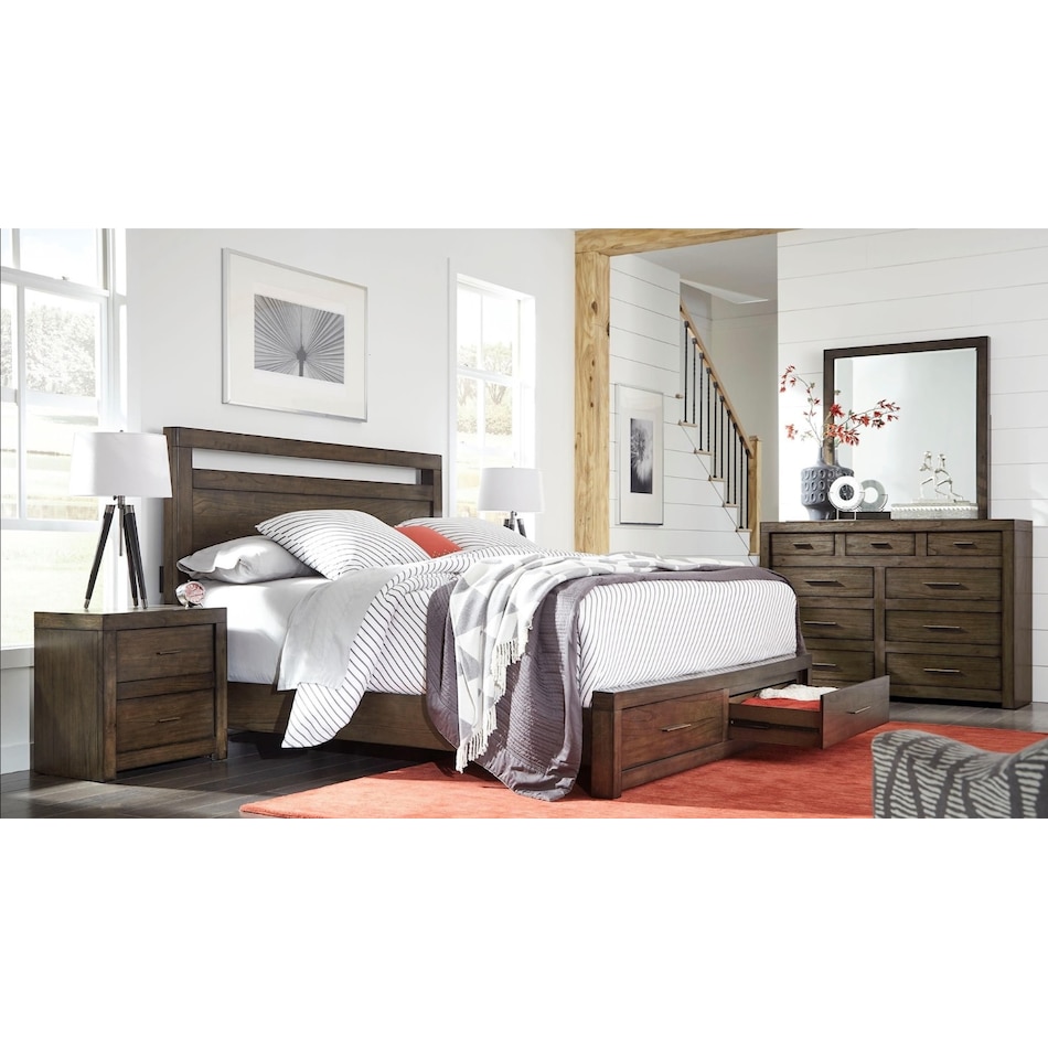 moreno brown dark nightstand   