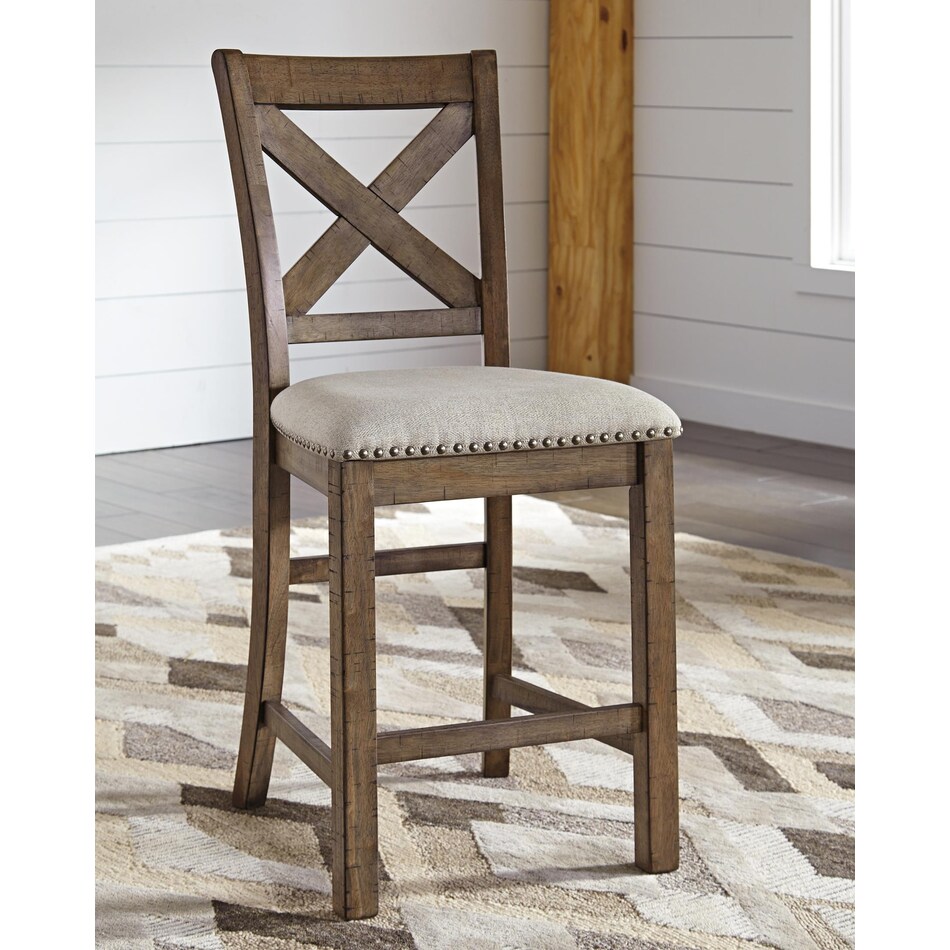 moriville beige counter chair   