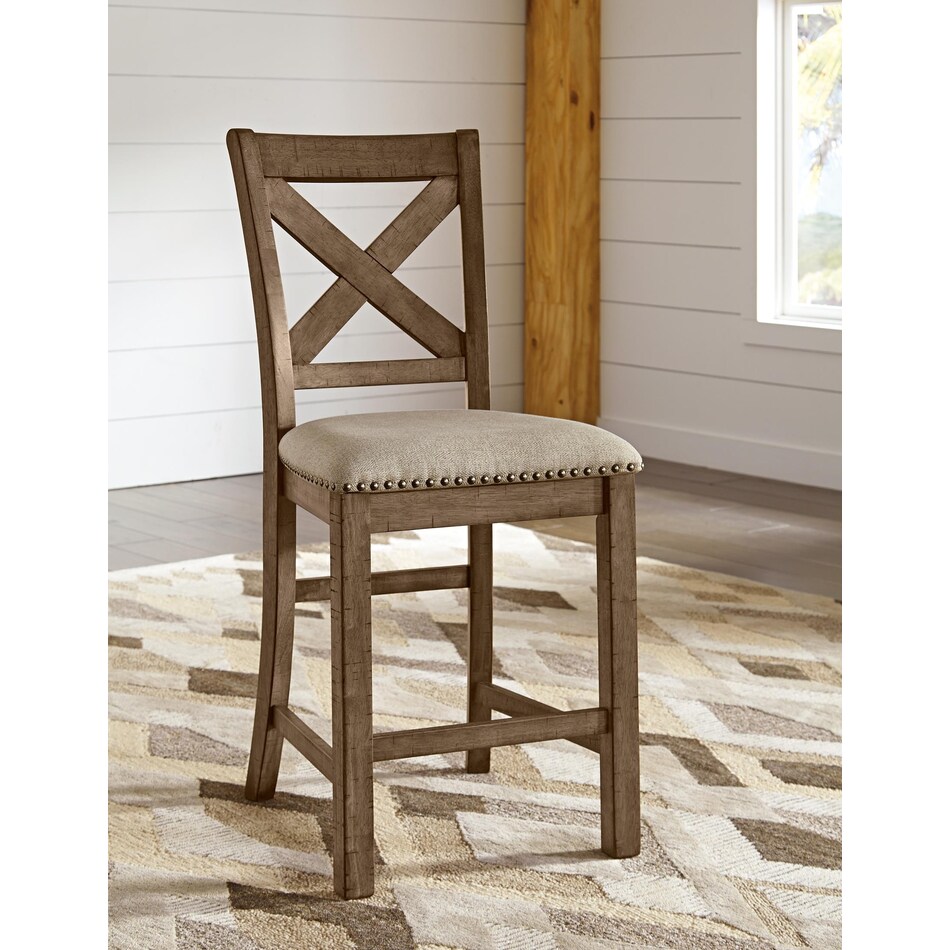 moriville beige counter chair   