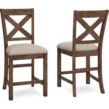 MORIVILLE UPHOLSTERED COUNTER HEIGHT BARSTOOL