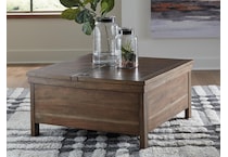 moriville brown cocktail table lift top   