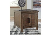 moriville grayish brown end table   