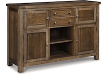 moriville greyish brown sideboard server   