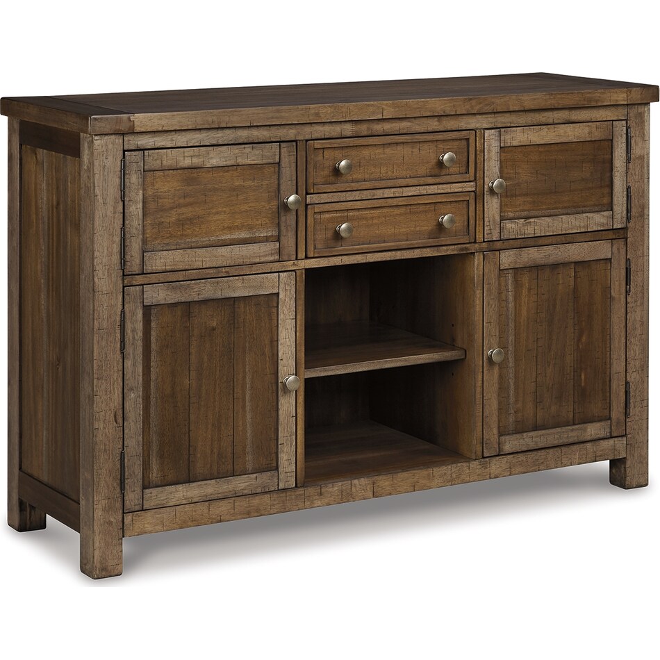 moriville greyish brown sideboard server   