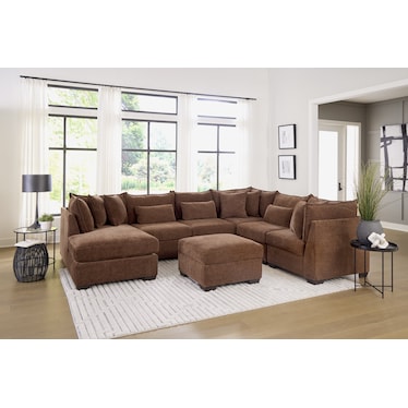 MORRIS MOD II 6 PEICE SECTIONAL WITH CHAISE