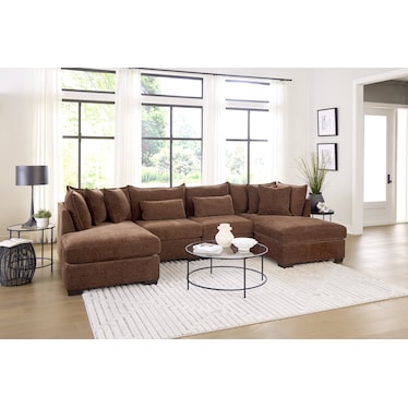 MORRIS MOD II 4 PEICE SECTIONAL WITH 2 CHAISES