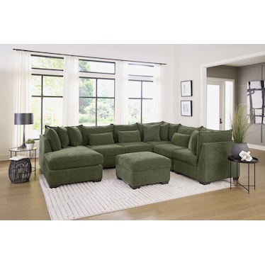 MORRIS MOD II 6 PEICE SECTIONAL WITH CHAISE