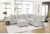 morris mod ii ivory ottoman   