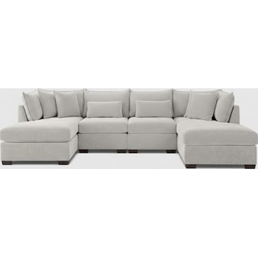 MORRIS MOD II 4 PIECE SECTIONAL WITH 2 CHAISES