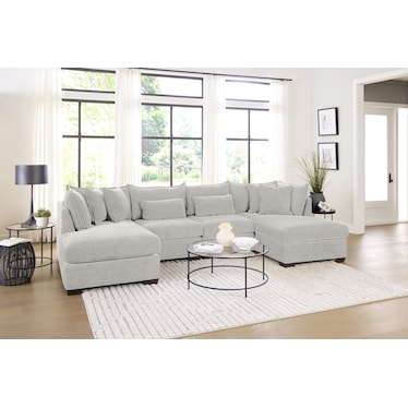 MORRIS MOD II 4 PIECE SECTIONAL WITH 2 CHAISES