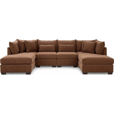 MORRIS MOD II 4 PEICE SECTIONAL WITH 2 CHAISES