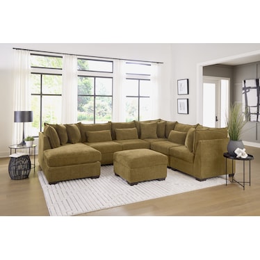 MORRIS MOD II 6 PEICE SECTIONAL WITH CHAISE