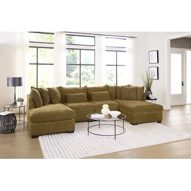 MORRIS MOD II 4 PEICE SECTIONAL WITH 2 CHAISES