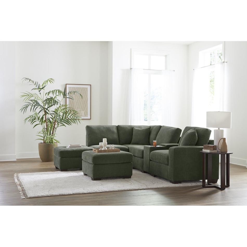 morris mod forest ottoman   