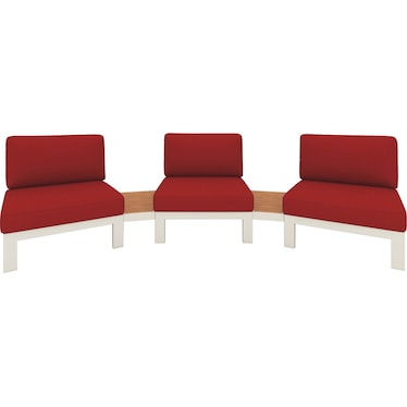 MOSAIC MODULAR 5PC THEATER SEATING WHITE