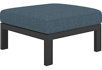 mosaic gray blue ottoman   