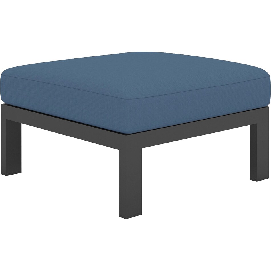 mosaic sea blue ottoman   
