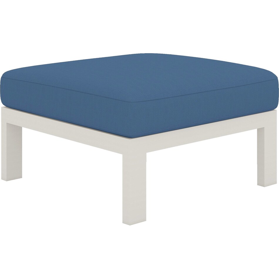 mosaic sea blue ottoman   