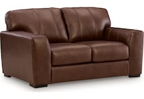 mossano canyon leather loveseat   
